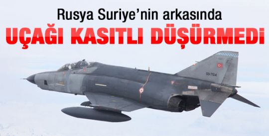 Rusya: Suriye'nin uçağı düşürmesi kasıtlı değil