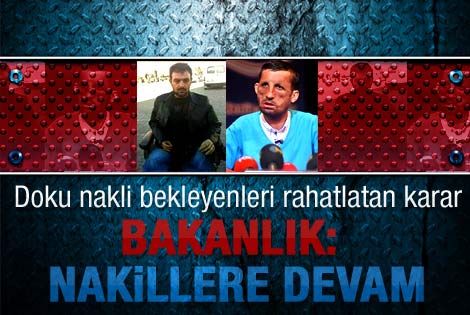 Sağlık Bakanlığı'ndan nakillere devam kararı