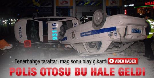 Saracoğlu'da Fenerli taraftarlar polisle çatıştı 