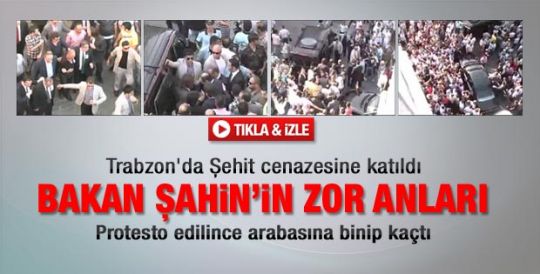 Şehit cenazesinde Bakan Şahin'e protesto - Video 