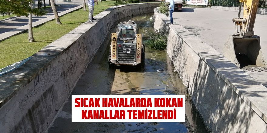 ​​​​​​​SICAK HAVALARDA KOKAN KANALLAR TEMİZLENDİ