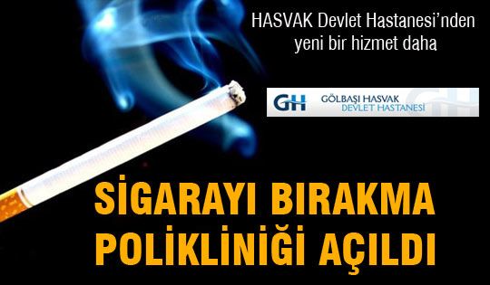 Sigarayı bırakma polikliniği açıldı