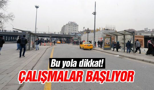 Sıhhiye'de Başkentray çalışması