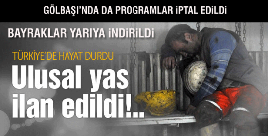 SOMA İÇİN ULUSAL YAS İLAN EDİLDİ