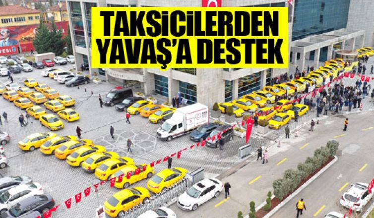 Taksicilerden Mansur Yavaş'a destek!