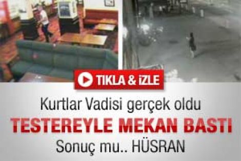 Testereyle mekan bastı linç edildi - Video