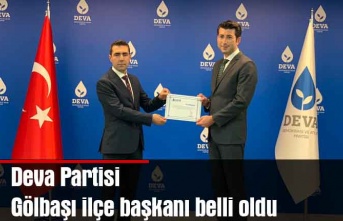 Deva Partisi Gölbaşı ilçe başkanı belli oldu