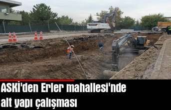 ASKİ'den Erler mahallesi'nde alt yapı çalışması