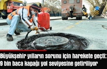 Büyükşehir yılların sorunu için harekete geçti:9 bin baca kapağı yol seviyesine getiriliyor