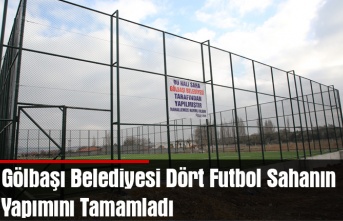 Gölbaşı Belediyesi Dört Futbol Sahanın Yapımını Tamamladı