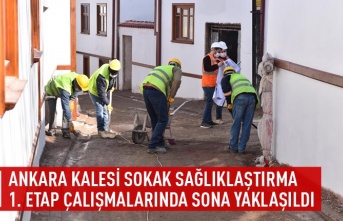 Ankara kalesi sokak sağlıklaştırma 1. etap çalışmalarında sona yaklaşıldı