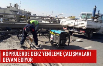 Köprülerde derz yenileme çalışmaları devam ediyor