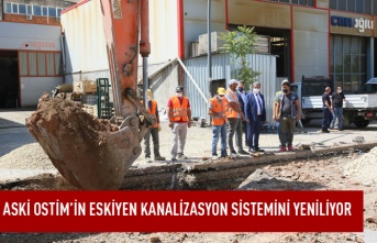 ASKİ Ostim'in eskiyen kanalizasyon sistemini yeniliyor