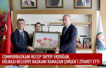 Cumhurbaşkanı Recep Tayyip Erdoğan, gölbaşı belediye başkanı Ramazan Şimşek'i ziyaret etti