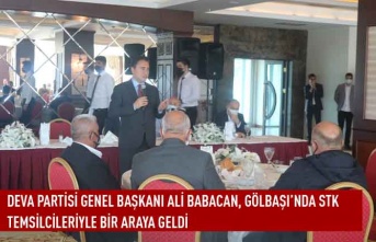 DEVA Partisi Genel Başkanı Ali Babacan, Gölbaşı’nda STK Temsilcileriyle bir araya geldi