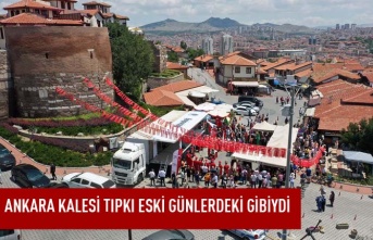 Ankara kalesi tıpkı eski günlerdeki gibiydi