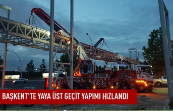 Başkent'te yaya üst geçit yapımı hızlandı