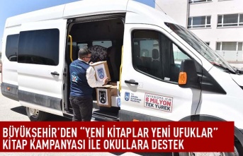 Büyükşehir'den "yeni kitaplar yeni ufuklar" kitap kampanyası ile okullara destek