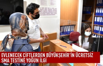 Evlenecek çiftlerden büyükşehir'in ücretsiz SMA testine yoğun ilgi