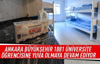 Ankara Büyükşehir 1881 üniversite öğrencisine yuva olmaya devam ediyor