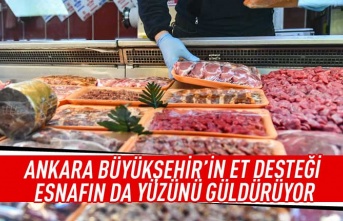Ankara büyükşehir'in et desteği esnafın da yüzünü güldürüyor