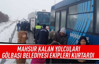 Gölbaşı Belediyesi Yolcuların İmdadına Yetişti