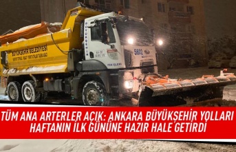 Tüm ana arterler açık: Ankara Büyükşehir yolları haftanın ilk gününe hazır hale getirdi