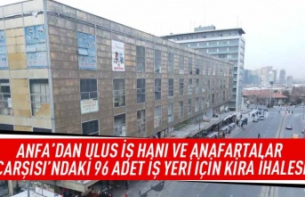 ANFA'dan Ulus iş hanı ve Anafartalar çarşısı'ndaki 96 adet iş yeri için kira ihalesi