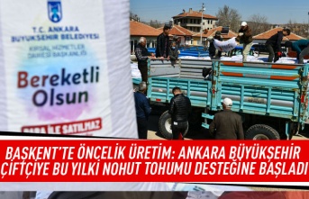 Başkent'te öncelik üretim: Ankara Büyükşehir çiftçiye bu yılki nohut tohumu desteğine başladı