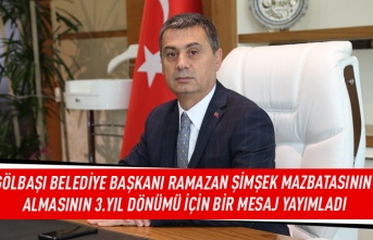 Gölbaşı Belediye Başkanı Ramazan Şimşek, mazbatasının almasının 3. yıl dönümü için bir mesaj yayımladı