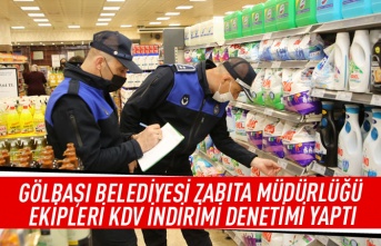 Gölbaşı Belediyesi Zabıta Müdürlüğü Ekipleri KDV indirimi denetimi yaptı