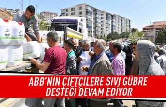 ABB'nin çiftçilere sıvı gübre desteği devam ediyor