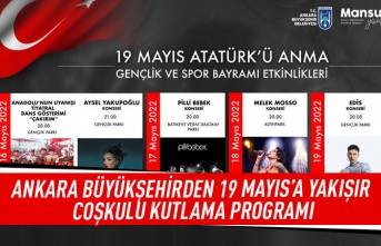 Ankara Büyükşehirden 19 Mayıs'a yakışır coşkulu kutlama programı