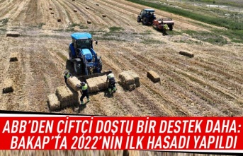 ABB'den çiftçi dostu bir destek daha: BAKAP'ta 2022'nin ilk hasadı yapıldı