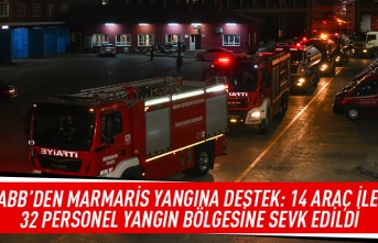 ABB'den Marmaris yangına destek: 14 araç ile 32 personel yangın bölgesine sevk edildi