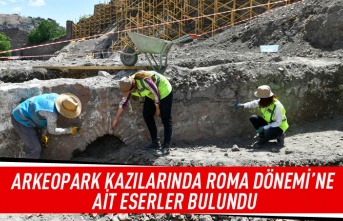 Arkeopark kazılarında Roma dönemi'ne ait eserler bulundu