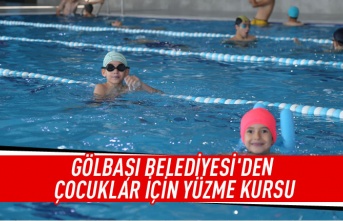 Gölbaşı Belediyesi'nden çocuklar için yüzme kursu