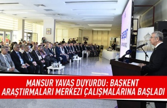 Mansur Yavaş duyurdu: Başkent Araştırmaları Merkezi çalışmalarına başladı