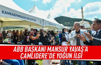 ABB başkanı Mansur Yavaş'a Çamlıdere'de yoğun ilgi