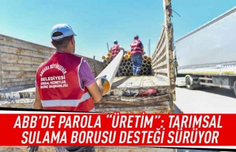 ABB'de parola " Üretim": Tarımsal sulama borusu desteği sürüyor