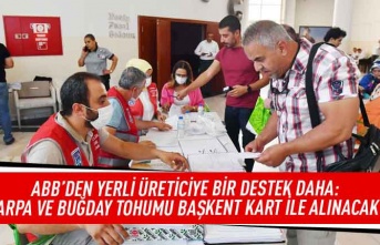 ABB'den yerli üreticiye bir destek daha: Arpa ve  Buğday tohumu başkent kart ile alınacak