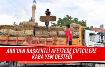 ABB'den başkentli afetzede çiftçilere kaba yem desteği