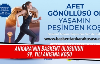 Ankara'nın başkent oluşunun 99.yılı anısına koşu