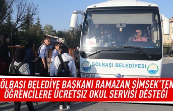 Gölbaşı Belediye Başkanı Ramazan Şimşek'ten öğrencilere ücretsiz okul servisi desteği