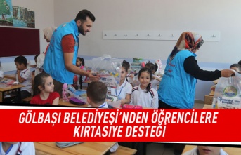 Gölbaşı belediyesi'nden öğrencilere kırtasiye desteği