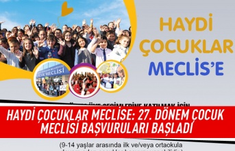 Haydi çocuklar meclise: 27. dönem çocuk meclisi başvuruları başladı