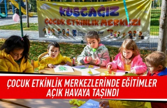 Çocuk etkinlik merkezlerinde eğitimler açık havaya taşındı