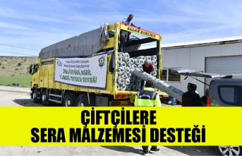 ABBDEN ÇİFTÇİLERE SERA MALZEMESİ DESTEĞİ