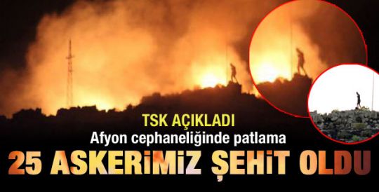 TSK açıkladı: Afyon'da 25 şehit var