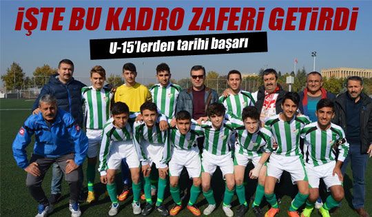 U-15'ten tarihi başarı